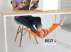 Home-organizer Tech Portable Adjustable Foot Hammock for Corner Desk Office Foot Rest Mini Under Desk Foot Rest Hammock for Home, Office, Airplane, Travel, Study and Relaxing (Red White Strip)