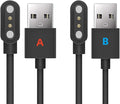 [2 Pack] Universal Smart Watch Charger Magnetic, VeryFit / da fit Smartwatch Accessories 2 Pin Replacement Charging Cable Compatible All 2.54mm - 2.84mm-Pin-Pitch Smart watch (Model A&B Only one Fit)