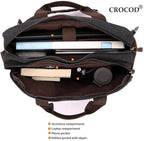 CROCOD 3 In 1 Canvas Convertible Laptop Bag for Men Women, 17.3 inch Laptop Messenger Bag Work Briefcase, Computer Shoulder Bag for Travel Business Office (17.3 Inch, Black) | 3 In 1, Multi-pocket