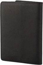 Genuine Leather Passport Holder Travel Wallet RFID Passport Cover Case for Women Men (Black)