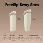 Owala FreeSip Sway - Stainless Steel - 40-oz. - Tan (Lightly Toasted)