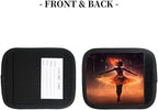 Abstract Modern Woman Fire 2 Pack Luggage Handle Wrap Set of Neoprene Luggage Tags for Suitcases Bag Strap Wrap Cover Travel Airplane Accessories Covers Markers Sleeve Grips Identifiers Cruise