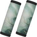Abstract Green Leaves 2 Pack Luggage Handle Wrap Set of Neoprene Luggage Tags for Suitcases Bag Strap Wrap Cover Travel Airplane Accessories Covers Markers Sleeve Grips Identifiers Cruise