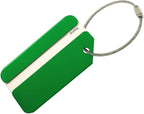 5PACK Green Aluminum Luggage Tags Holders for Travel Luggage Baggage Identifier by Ovener