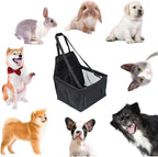Small Dog Car Seat, Portable Foldable Breathable, Clip-On Safety Leash, Waterproof Oxford Travel Bag, Mesh Window for Pets Up to 15 lbs with 10PCS Pee Pads