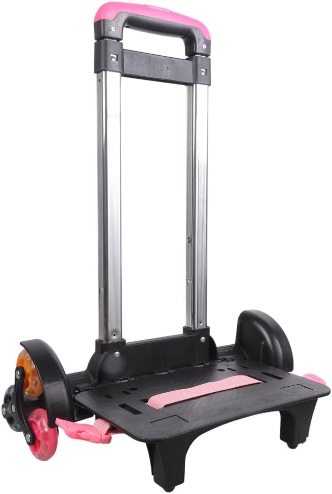 6 Backpack Trolley Foldable Cart with Telescopic Handle Luggage Travel Hand for School Bags Foldable with