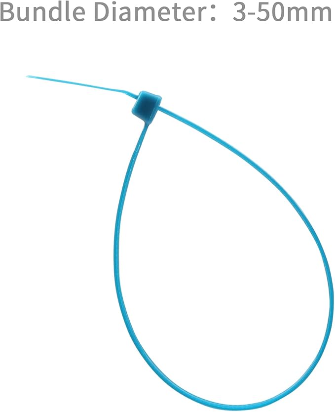 XINGO 8 Inch Blue Cable Zip Ties (500 Pack), 40 Lbs Tensile Strength-Heavy Duty, Self-Locking Nylon Plastic Nylon Wire Ties for indoor and outdoor use