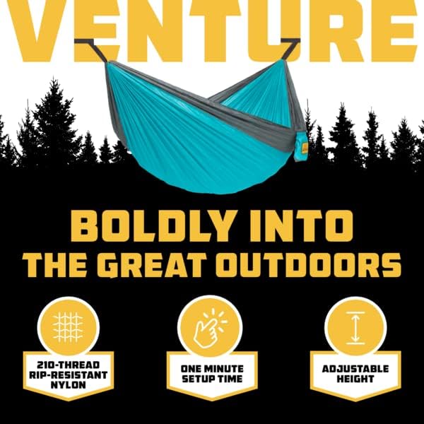 Wise Owl Outfitters Camping Hammock – 500lbs Portable Hammock with Tree Straps - Travel, Backpacking, Hiking, Outdoors Camping Gear - Single or Double