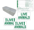 Kennel Travel Kit for Pets - Hook-On Dish & Live Animal Labels (Petite)