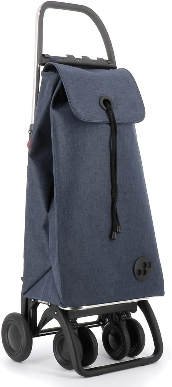 ROLSER I-Max Tweed 4 Wheel 2 Swivelling Foldable Shopping Trolley - Marine