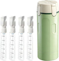 4 in 1 Travel Dispenser, 4 Pack 30ML Leak Proof Travel Bottles for Toiletries, Portable 4-in-1 Travel Dispenser Bottle Travel Refill Bottle for Shampoo Lotion Conditioner Cream (Green)