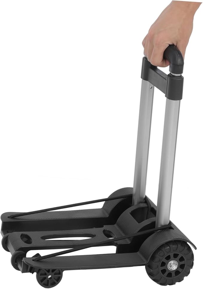 Healifty Heavy Duty Luggage Cart with Adjustable Handle for Easy Transportation Folding Utility Cart for Travel Moving and Shopping Compact Design for Home Use