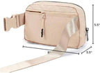 ODODOS Unisex Mini Belt Bag with Adjustable Strap Small Fanny Pack for Workout Running Traveling Hiking, Irish Cream