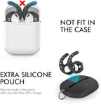 AhaStyle 3 Pairs AirPods Ear Hooks Cover Silicone Accessories Compatible with Apple AirPods and EarPods Headphones(Black)