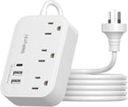 Australia Power Plug Adapter, New Zealand Power Adapter with 3 Outlets 3 USB Charging Ports (1 USB C), Type I Travel Plug for US to New Zealand China Argentina Fiji AU