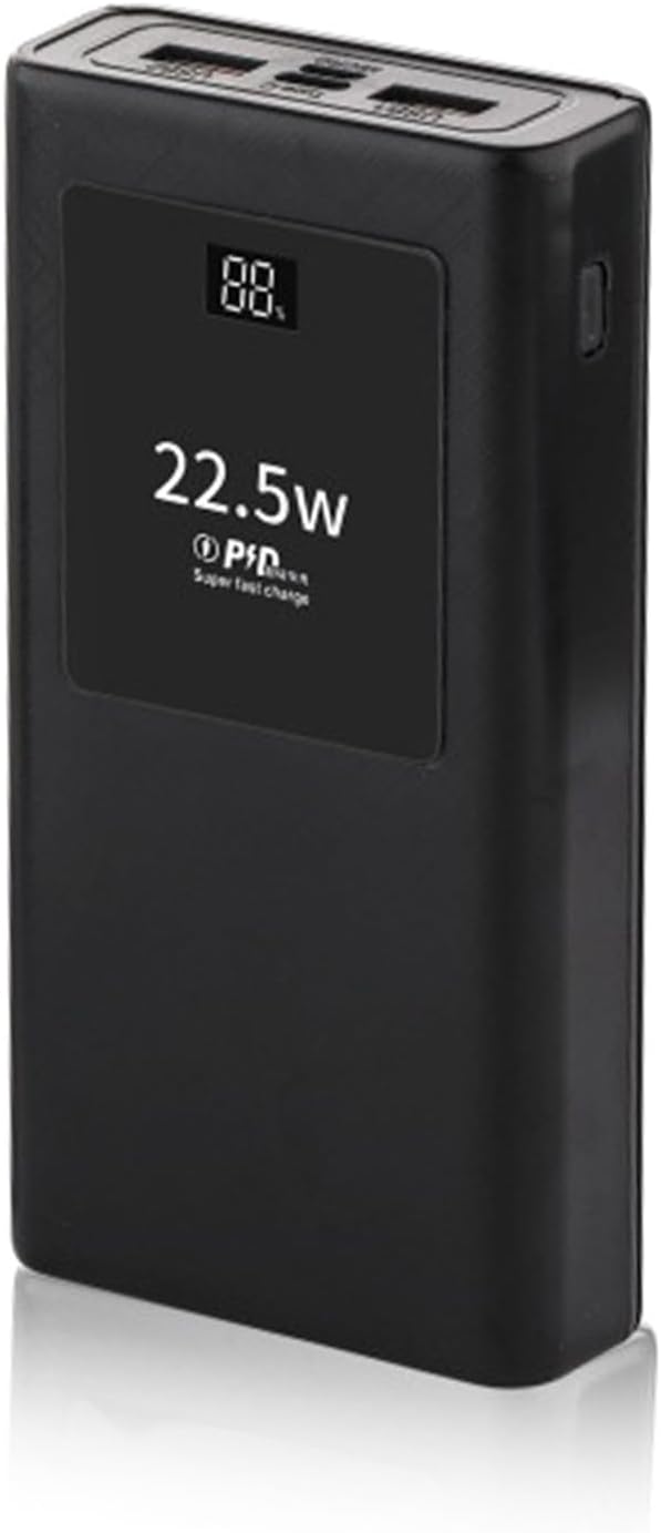 PowerBanks Casing Kits 20000mAh Mobile Chargers Builts in Cable PD22.5W Quick Charging LCD Display Shell Portable Chargers with Removable Battery