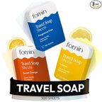 FOMIN - Antibacterial Paper Soap Sheets Tin for Traveling - 300 Variety (Unscented, Orange, Lemon) Portable Travel Hand Soap Sheets, Dissolvable Mini Camping Hand Soap for Hand Washing and Camping