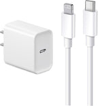 i Phone Charger [MFi Certified] Travel Home Wall Charger and a Charging Cable Compatible with i Phone 14, 13, 12, 11, SE, X, 8, 7, 6, 5, i pad Mini, pod Touch, and i pods (10 Feet)