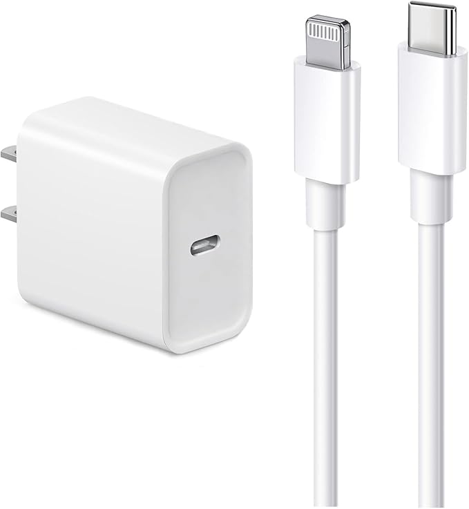 i Phone Charger [MFi Certified] Travel Home Wall Charger and a Charging Cable Compatible with i Phone 14, 13, 12, 11, SE, X, 8, 7, 6, 5, i pad Mini, pod Touch, and i pods (10 Feet)