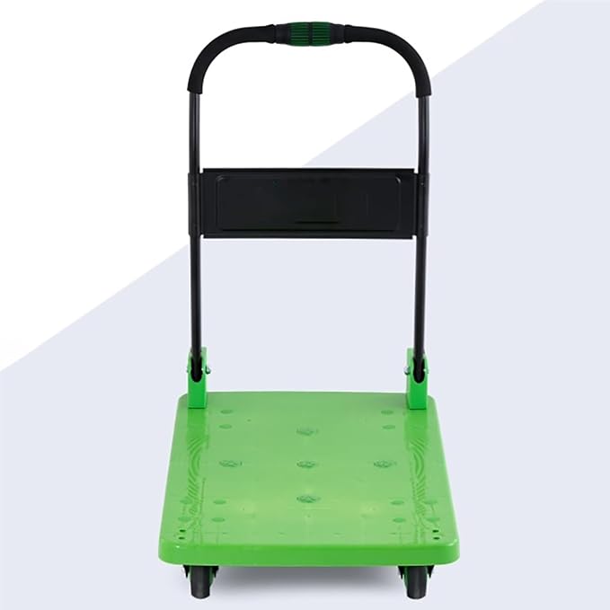 Folding Hand Truck Cart with 360° Swivel Wheels Portable Luggage & Warehouse Cart for Easy Moving Compact Lightweight Black