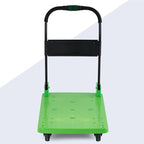 Heavy Duty Folding Hand Truck Cart Portable with 360° Swivel Wheels Ideal for Luggage & Warehouse Moving Blue Large Capacity Easy Transport
