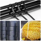 Armpow 18 inch Black Zip Ties Heavy Duty 500 PACK, 200 LBS Ultra Exclusive Strong Plastic Wire Ties, Large Cable Ties Extra Long Tie Wraps, Indoor and Outdoor UV Resistant