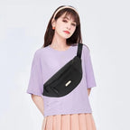 Fanny Packs for Men Women, Fashion Waterproof Waist Packs for Travel Walking Running Cycling Black