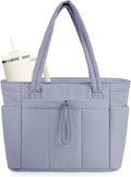 Wandering Nature Puffer Tote Bag with Cup Holder & Laptop Compartment & Trolley Sleeve for Travel, Work, Nurse, Women
