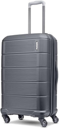 American Tourister Stratum 2.0 Expandable Hardside Luggage with Spinner Wheels, 24-Inch Checked-Medium, Charcoal