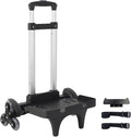 Foldable Backpack Luggage Trolley – 3-Wheel Portable Rolling Cart with Strap & Edge Guard Base, Heavy Duty Aluminum Folding Hand Truck for Travel, Commuting, Utility, and Daily Use