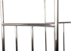 Stainless Steel Luggage Cart – 800lb Capacity – Bellman Cart w/ 6” Air Filled Tires & Gray Carpet, for Hotel, Resorts, Condos, Commercial Use (Value Valet Series)