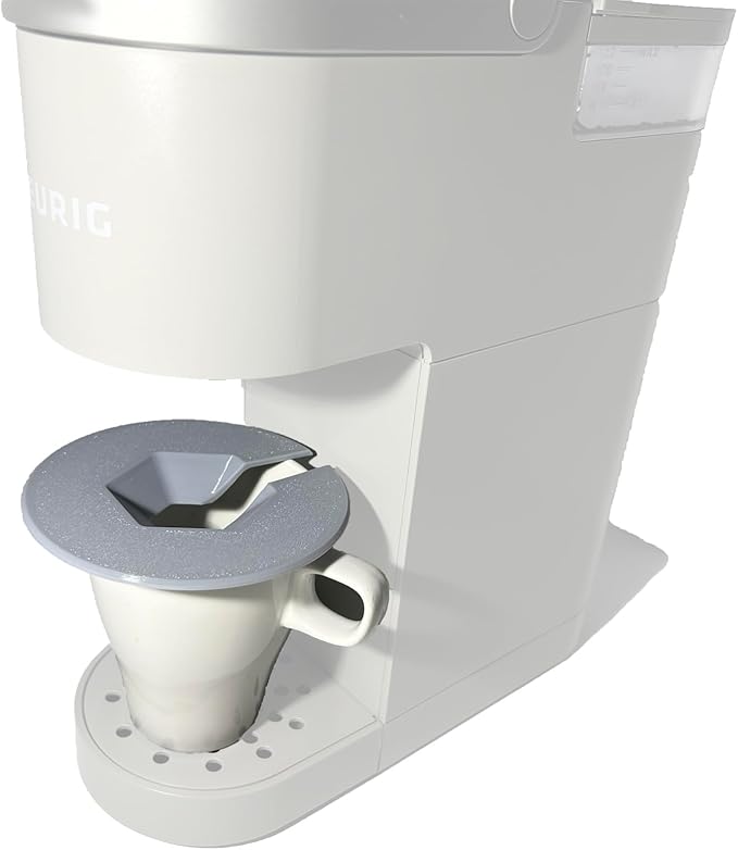 Coffee Mug Cup Splash Splatter Guard Screen compatible with Keurig and other single serve brewing machines (Gray)
