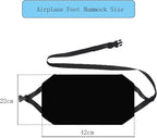 Airplane Foot Hammmock for Plane Travel Accessories Ajustable Foot Rest for Airplane Gadgets,Travel Essentials for Flight Plane,Office,Desk (Black)