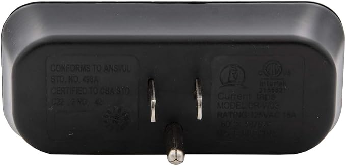 Maxxima 3 Grounded Multi Outlet Adapter Wall Plug - Outlet Extender Wall Tap, Turns 1 Outlet into 3, Indoor 3 Way Plug Splitter - Black - 4 Pack