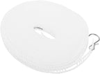 uxcell Portable Clothesline, 26.25ft Nylon Windproof Non-Slip Washing Line Rope for Courtyard Outdoor Travel Camping Laundry Drying, White