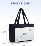 Wandering Nature Puffer Tote Bag with Cup Holder & Laptop Compartment & Trolley Sleeve for Travel, Work, Nurse, Women