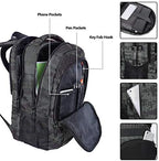MATEIN Travel Computer Backpack, Sturdy College School Backpack for 15.6 Inch Laptop with Anti Theft Back Pocket, Lightweight Bookbag Carry On Personal Item Bag Casual Daypack Gift for Women & Men