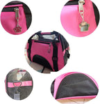 ZaneSun Cat Carrier,Soft-Sided Pet Travel Carrier for Cats,Dogs Puppy Comfort Portable Foldable Pet Bag Airline Approved (Small Rosered)