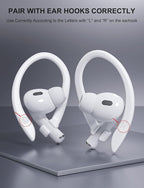 2 Pairs [Middle & Large] Ear Hooks Compatible with AirPods Pro 3, 2, Pro, AirPods 4, 3, 2 & 1, Upgraded Anti Slip Sports Clip Hooks for AirPods 1, 2, 3, 4,Pro, Pro 2 – White
