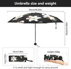 Cowboy Boots Pattern Umbrellas for Rain Windproof Small Folding Compact Mini Travel Umbrella for Purse Lightweight Portable Pocket for Women