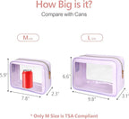 PACKISM Clear Makeup Bag - TSA Approved Toiletry Bag for Carry-on & Checked Luggage, Water Resistant Car Storage Organizer with Reinforced Seams