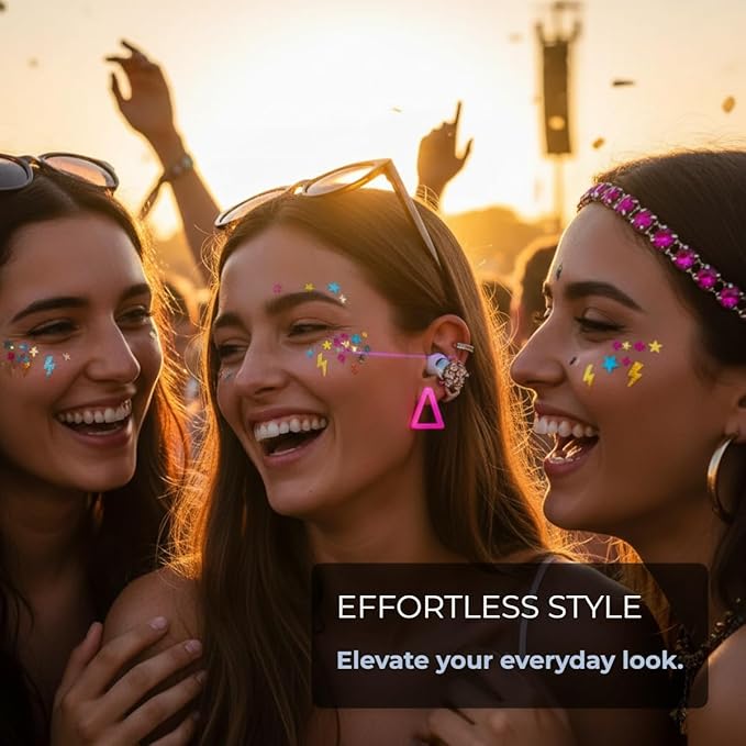 Clip on Earbuds Open Ear Accessories for Bose Ultra Open Earbuds - Lightweight Clip-On Decor for Wireless Earbuds (Headphones not Included) (Square Diamond (Silver))