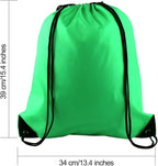 KUUQA 20Pcs Drawstring Backpack Bag Bulk Green Drawstring Bags String Backpack Sport Gym Sack Bags Foldable Storage Bag for Women Men Shopping Gym Travel Sports