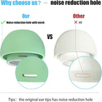 3 Pairs Replacement Ear Tips for AirPods Pro and 2nd Generation with Noise Reduction Hole, Silicone Ear Tips for AirPods Pro with Portable Storage Box and Fits in Charging Case (S/M/L, Mint Green)
