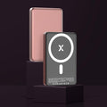X Blade 10K Slim Magnetic Power Bank - 10000 mAh – MagSafe Portable Charger for iPhone and Samsung, Wireless Fast Charging USB-C PD 20W, Ultra Thin Metal Design, Rose Gold