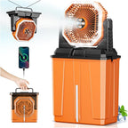 Orteen Portable Misting Fan, Rechargeable Outdoor Cooler, Battery Operated Personal Fan with3 Speeds & 8L Bucket for Patio, Camping,Hiking, Backyard, Travel, Desk,Pool, Beach