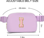 Gitus Initial Belt Bag Fanny Pack Crossbody Bag for Girls Birthday Gifts Age 8-10 Teen Girl Gifts Trend Stuff Personalized Letter Gifts for Daughter Sister (Lavender-I)