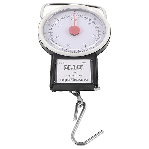 Baluue Portable Luggage Scale Hanging Handheld Spring Weighing Scale 35kg Capacity for Travel Baggage