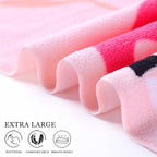 Genovega 2 Packs Oversized Beach Towel Set 36 x 72 in Large Big Pool Camping Swim Clearance Soft Towels Travel Essentials Accessories Must Haves Vacation Adult Necessities Gifts Seashells Flamingo
