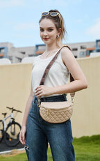 Eslcorri Small Crossbody Sling Bag for Women Trendy - Fanny Packs Leather Chest Belt Bum Bag Anti Theft Purse for Travel